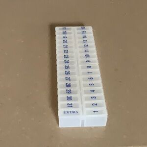 Monthly Pill Organizer - Clear